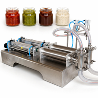 Machine de remplissage semi-automatique à double tête à piston pour miel, sucre et liquides épais – Pompe de remplissage à piston