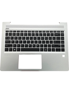 Carcasa Superior para Portátil con Reposamanos y Teclado Sin Retroiluminación para <span class=keywords><strong>HP</strong></span> <span class=keywords><strong>ProBook</strong></span> 440 G6 <span class=keywords><strong>G7</strong></span> PB 445R G6 K12 PB <span class=keywords><strong>445</strong></span> G6 L44589-001 L65225-001 Plateado - Product Image 1