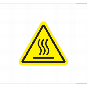 Hot Surface Heat Warning Rectangular Adhesive PET <b>Waterproof</b> High Temperature Machine Safety Label Industrial Adhesive <b>Sticker</b> - Product Image 3