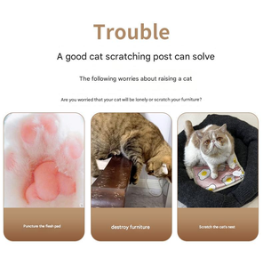 Fabrikant Grote Luxe L-Vormige Kattenkrabber S-XL Krasbestendige Houten Pad Kartonnen Krasbal Speelgoed Huisdiermeubelen - Product Image 4