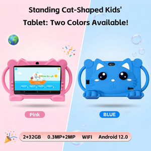 Tablette éducative Quad Core avec poignée, étui <span class=keywords><strong>pour</strong></span> enfant, 7 pouces, MTK <span class=keywords><strong>Android</strong></span> 12, 2 Go, 32 Go, nouvelle, prise en main confortable <span class=keywords><strong>pour</strong></span> les enfants, jeux mathématiques <span class=keywords><strong>pour</strong></span> l'école à domicile - Product Image 1
