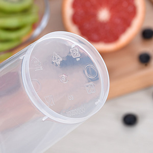 Vaso desechable para té con leche de 301-400 ml, plástico grueso con tapa a prueba de fugas para bebidas de fiesta - Product Image 2