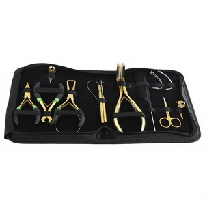 ชุดเครื่องมือต่อผมแบบ I-Tip สแตนเลสสีทอง พร้อมที่ตัดเคราติน, คีมถอด, ที่กด, ที่แสกผม - Product Image 1