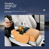 Rehausseur d'accoudoir de voiture multifonctionnel avec design ciel étoilé, fonction de charge, rangement 6-en-1, porte-gobelet et boîte à mouchoirs OLIVER