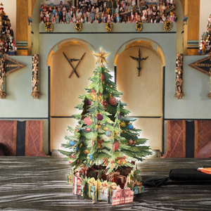 3D Christmas Tree Greeting Card Pop Up Holiday Gift Card DIY Craft Decorative Card - Product Image 2