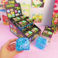 Coffret de blocs de simulation en forme de cube de glace en maltose, thème fruits ou océan, jouet anti-stress extensible et compressible