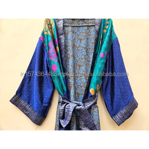 Kimono de lujo estilo bohemio, sedoso, para verano, estilo japonés, lujoso, hippie, maxi, vestido de novia, estilo bohemio. - Product Image 3