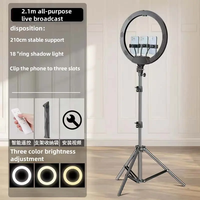 Vente Chaude d'Usine Anneau Lumineux LED Selfie 18 Pouces pour Streaming en Direct Jeux TikTok Maquillage Beauté Vidéo Lampe Circulaire avec Trépied 2.1m
