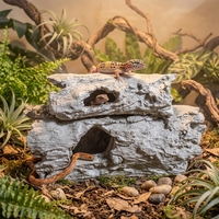 Caverne cachette pour reptiles, abri rond et durable pour baignade solaire, escalade et décoration paysagère