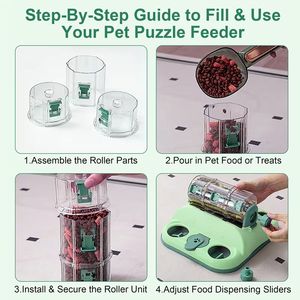 Dispensador Interactivo de Golosinas para Mascotas, Juguete Giratorio de Alimentación Lenta, Rompecabezas para Gatos y Perros, Entrenamiento de Inteligencia, Esconde Comida - Product Image 3