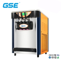Machine à glace compacte, commerciale, pour 3 parfums