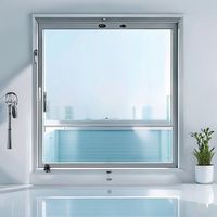 Fenêtre coulissante en aluminium noir avec moustiquaire en acier inoxydable, fenêtre coulissante pour balcon, porte de patio