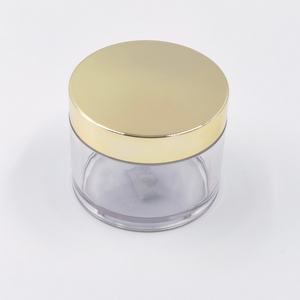 Pot cosmétique vide en PET transparent à paroi épaisse de 8 oz avec couvercle doré ou argenté pour crème et soins de la peau - Product Image 2