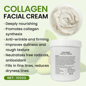 Crema Viso Antirughe con Collagene e Acido Ialuronico, Confezione Grande da 1000g, per Uso Quotidiano, Riduce le Rughe Sottili e le Occhiaie, Idratante - Product Image 4