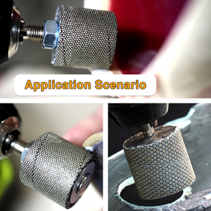 Tambor de goma Diamante CBN Bandas en espiral Escariadores en espiral bandas de tambores de lijado <span class=keywords><strong>para</strong></span> <span class=keywords><strong>amoladora</strong></span> neumática - Product Image 5