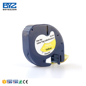 BOYEEZON-cartucho de cinta <span class=keywords><strong>DYMO</strong></span> <span class=keywords><strong>Letratag</strong></span>, etiqueta de plástico térmico, negro sobre amarillo, 91202 ruban a etiqueter - Product Image 2