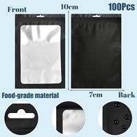 Sachets de conservation alimentaire refermables anti-odeur, sacs en aluminium thermoscellables à fermeture éclair pour échantillons, thé, bonbons et emballages pour petites entreprises