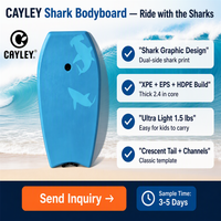 Bodyboard pour enfants à motif requin avec laisse, planche de surf à queue de croissant pour la plage, la piscine et les sports nautiques