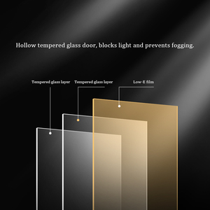Humidor à cigares et refroidisseur à vin en acier inoxydable avec refroidissement par compresseur pour usage domestique 1. Cave à cigares à double porte - Product Image 6