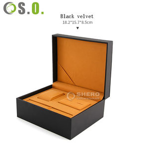 Boîte à montres de luxe en cuir de qualité supérieure, rectangulaire, avec serrure, intérieur en daim, vente en gros, OEM, ODM, haute qualité - Product Image 4