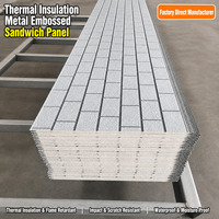 Panneaux de construction pour chambre froide en acier Galvalume et mousse PU, étanches, pour bardage de maisons préfabriquées et villas