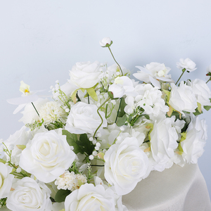 Bán buôn Faux Rose Garland Nhân Tạo Hoa Garland cây xanh cho đám cưới mùa xuân Nhà Bên nghề nghệ thuật bảng Runner trang trí - Product Image 3