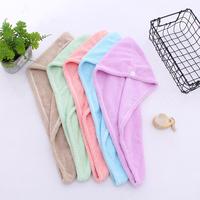 Serviette de cheveux en microfibre corail éponge tricotée pour séchage rapide, bandeau de douche et spa, turban en velours personnalisé pour femme