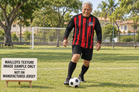 Maillot de football à manches longues pour homme avec col et motif ton sur ton pour les matchs à 5, commandes groupées disponibles