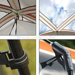 Tente de camping familiale 2 chambres avec salon, imperméable, double couche, système de ventilation pour 4-6 personnes, tente de camping en plein air - Product Image 4