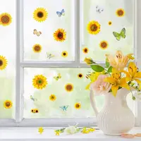 Pegatina de vinilo de mariposa y flores extraíbles para decoración de pared, calcomanías modernas para dormitorio, gran oferta