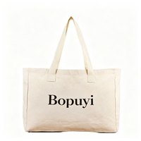 Sac fourre-tout en toile de coton recyclé imprimé sur mesure Miles avec fermeture éclair, poignées en sangle, motif lettres, taille moyenne, vierge, vente en gros