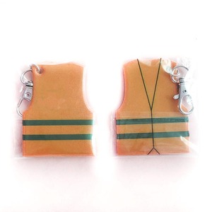Llavero de chaleco de seguridad de regalo de promoción, accesorios reflectantes de plástico, llavero - Product Image 1