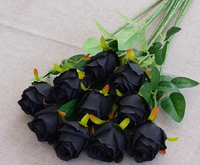 Fleurs artificielles en rose faites à la main, en plastique, réalistes, durables, imperméables, tiges florales pour la décoration de mariage et de la maison