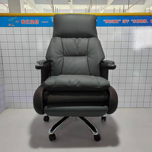 Silla Ejecutiva Giratoria de Lujo Moderna, Nuevo Diseño, Reclinable Manual y Eléctrica, Silla de Jefe en Cuero Sintético para Oficina en Casa - Product Image 6