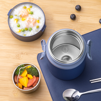 Tafuco - Lonchera de Acero Inoxidable Dos en Uno, Termo y Recipiente para Alimentos, Ideal para el Trabajo o la Escuela