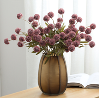 Fleurs artificielles réalistes YM en forme de boule de pissenlit rose, boule de chrysanthème en soie, fausse boule d'oignon pour centre de table et décoration intérieure
