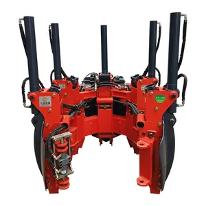 Máquina cargadora frontal para tractor agrícola con trasplantadora de árboles, máquina replantadora de árboles