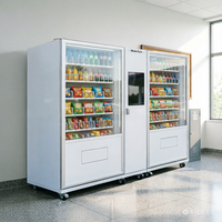 Distributeur automatique de collations et de boissons grande capacité, 400-1200 articles, écran tactile et paiement par code QR