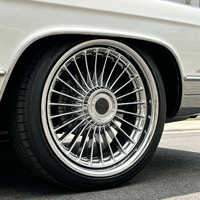 Jantes forgées Bku 2 pièces 5x127 pour Cadillac 62 Coupé, Sedan, DeVille, 60 Special, Fleetwood, 20 pouces, 8.5J, jantes en alliage chromées personnalisées