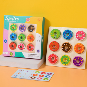 Juego de mesa a juego con forma de color divertido para niños, juego de emparejamiento de donas, bloques educativos tempranos a juego, juguetes para niños - Product Image 6
