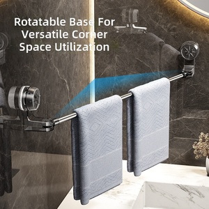 Porte-serviettes télescopique en acier inoxydable à ventouse sans perçage, réglable, pour salle de bain et <span class=keywords><strong>cuisine</strong></span>, vente en gros OEM - Product Image 3
