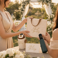 Ensemble cadeau d'entreprise personnalisé avec logo, fournitures de bureau, sac fourre-tout en toile recyclable, bouteille d'eau isotherme imprimée en offset, parapluie