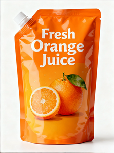 Bolsa con Boquilla para Bebidas Personalizada, Bolsa de Pie para Envasado de Jugos Congelados, Bolsa para Envasado de Jugos de Naranja y Mango - Product Image 2