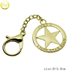 Etiqueta Redonda Personalizada con Diseño de Pavo Real, Cadena Metálica Dorada, Logotipo Grabado, para Bolsos de Mujer, Accesorios y Piezas - Product Image 2