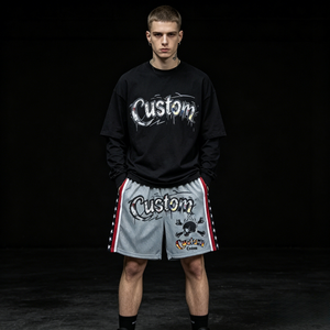 New Summer Casual Drawstring Shorts 5 Inch Printing Custom Sublimated Gym Fitness Breathable <b>Mesh</b> Shorts For Men - Product Image 1