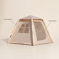 Tente de camping gonflable, portable, automatique, résistante au vent, imperméable 3000 mm, ignifuge, pour le camping en toutes saisons