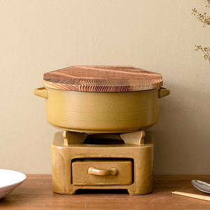 Couvercle en bois carré de haute qualité casserole en céramique 24cm de diamètre Design moderne durable ménage Restaurant utiliser gaz à main - Product Image 4