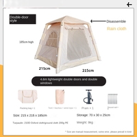 Tente gonflable rapide 3000 mm Oxford imperméable quatre saisons, portable, pour deux lits doubles, deux chambres et un salon – Achetez-en une, obtenez-en une !