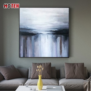 Personalizzabile di grandi dimensioni puro dipinto <span class=keywords><strong>a</strong></span> mano pittura <span class=keywords><strong>a</strong></span> <span class=keywords><strong>olio</strong></span> di paesaggio quadrato Villa pittura su tela per il soggiorno decorazione orizzonte - Product Image 2