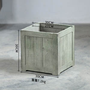 <span class=keywords><strong>Maceta</strong></span> Cuadrada Extra <span class=keywords><strong>Grande</strong></span> de Cemento y Magnesio, Estilo Wabi-Sabi Minimalista, para Plantas Verdes - Product Image 6